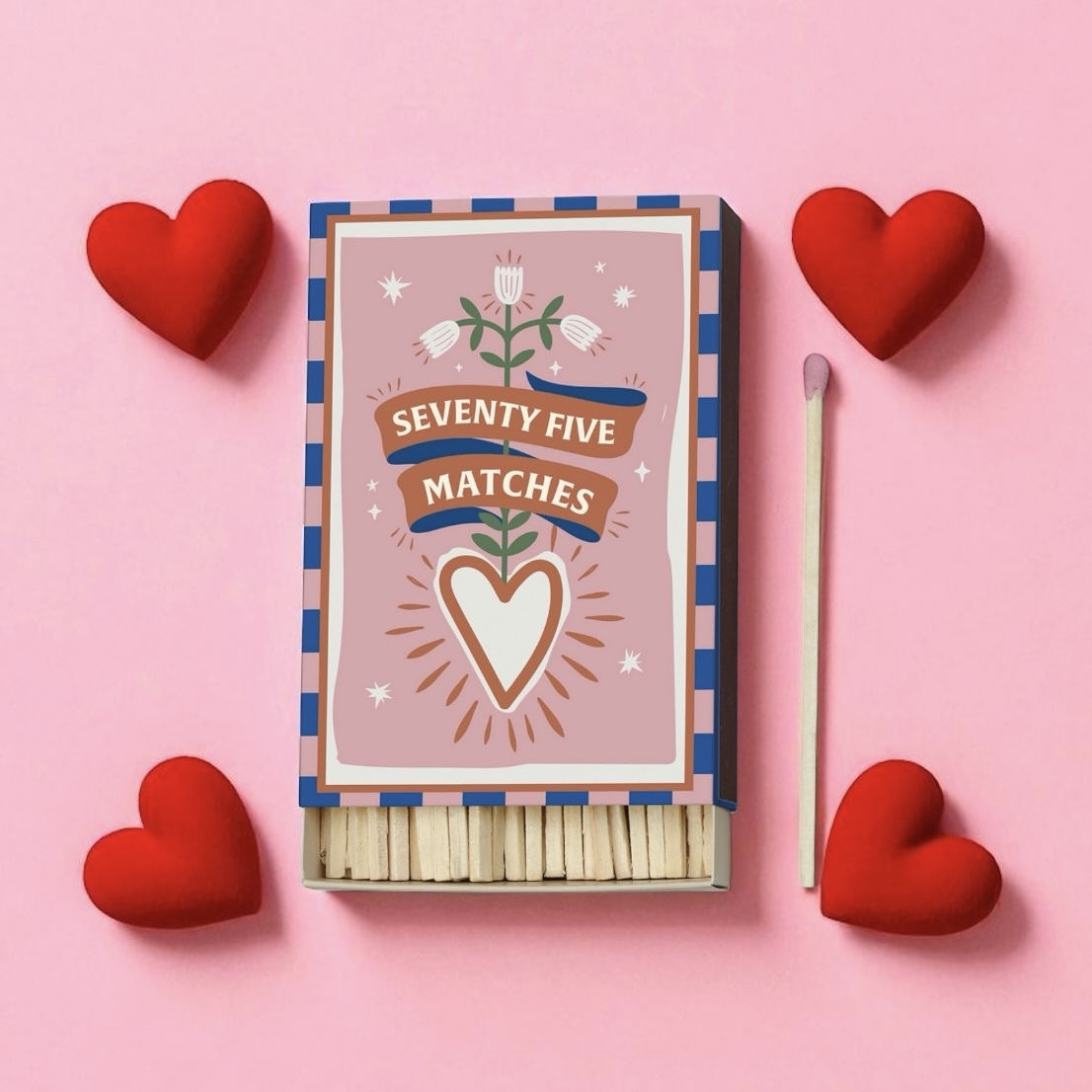 'Hearts' Pink' Jumbo Size