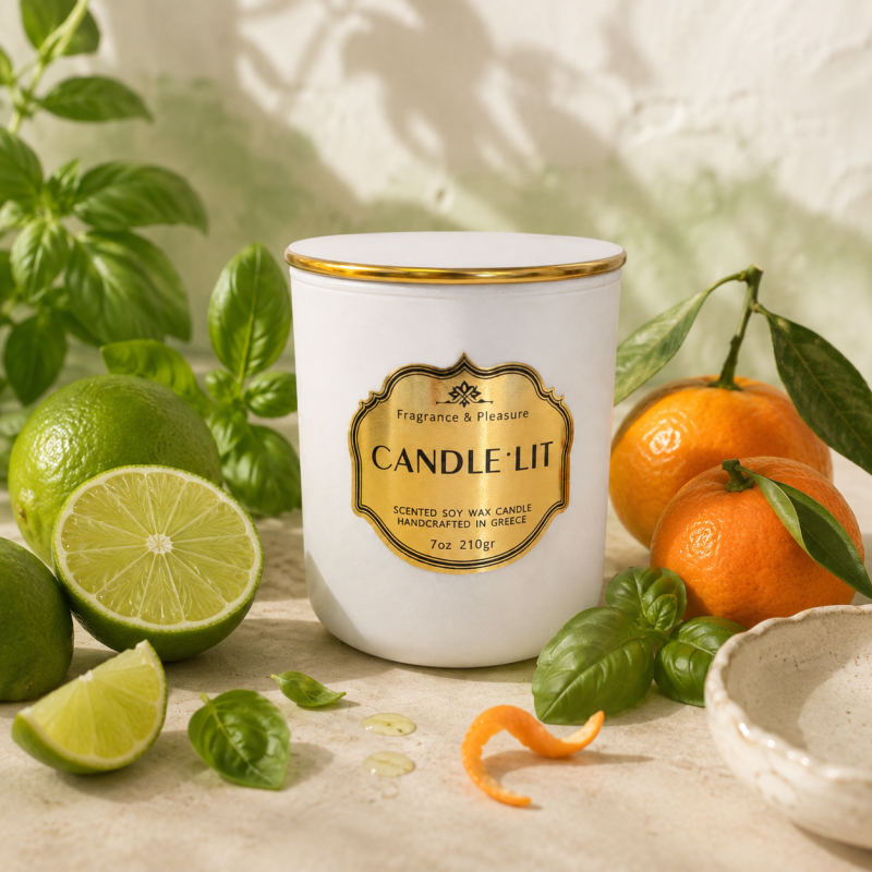 Φωτογραφία από Αρωματικό Κερί Lime, Basil & Mandarin
